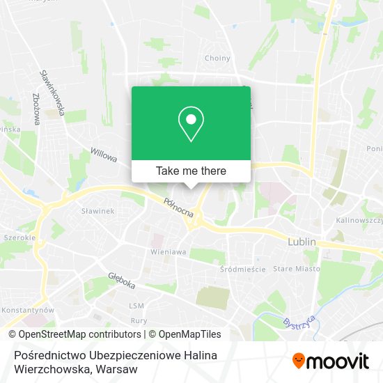 Pośrednictwo Ubezpieczeniowe Halina Wierzchowska map