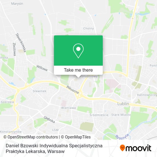 Daniel Bzowski Indywidualna Specjalistyczna Praktyka Lekarska map