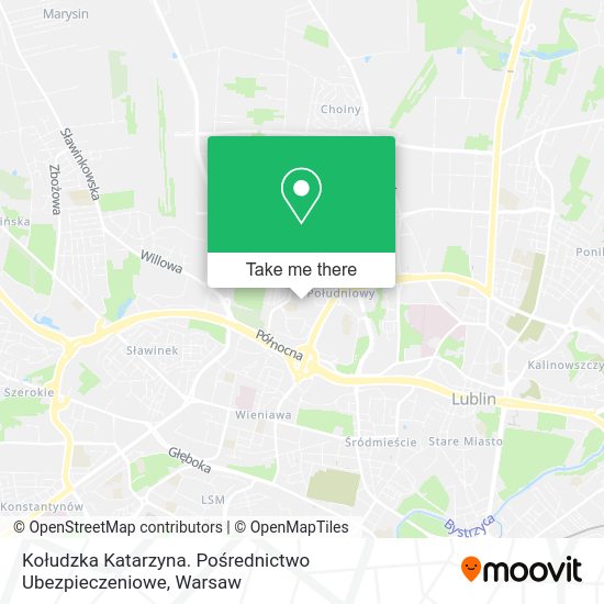 Kołudzka Katarzyna. Pośrednictwo Ubezpieczeniowe map