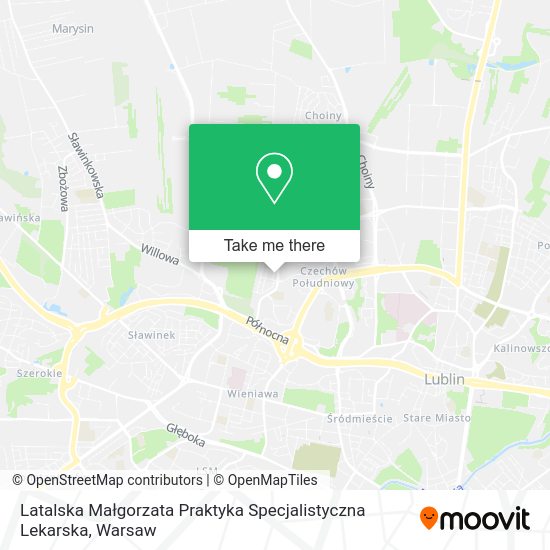 Latalska Małgorzata Praktyka Specjalistyczna Lekarska map