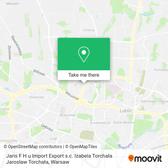 Jaris F H u Import Export s.c. Izabela Torchała Jaroslaw Torchała map
