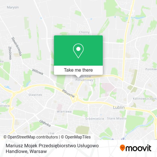 Mariusz Mojek Przedsiębiorstwo Usługowo Handlowe map