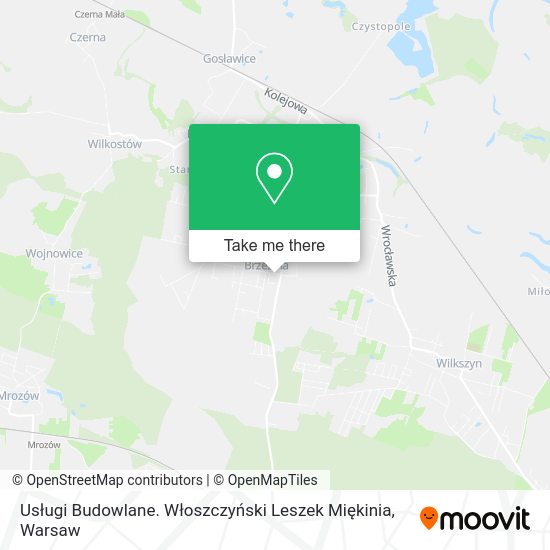 Usługi Budowlane. Włoszczyński Leszek Miękinia map