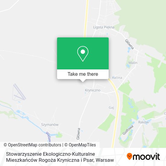 Stowarzyszenie Ekologiczno-Kulturalne Mieszkańców Rogoża Kryniczna i Psar map