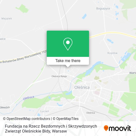 Fundacja na Rzecz Bezdomnych i Skrzywdzonych Zwierząt Oleśnickie Bidy map