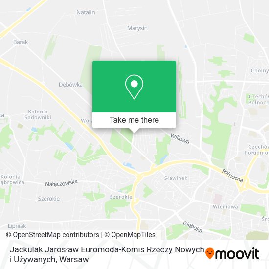 Jackulak Jarosław Euromoda-Komis Rzeczy Nowych i Używanych map