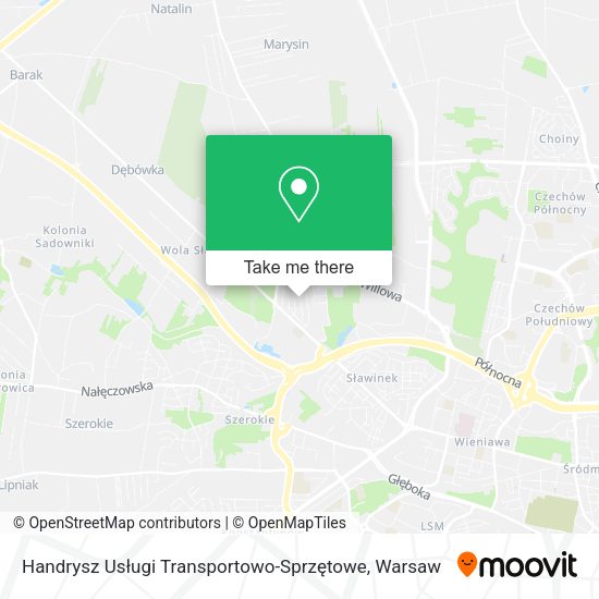 Handrysz Usługi Transportowo-Sprzętowe map