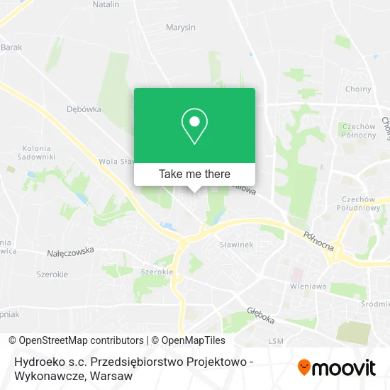 Карта Hydroeko s.c. Przedsiębiorstwo Projektowo - Wykonawcze