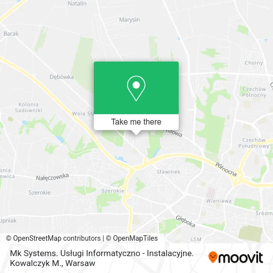 Карта Mk Systems. Usługi Informatyczno - Instalacyjne. Kowalczyk M.