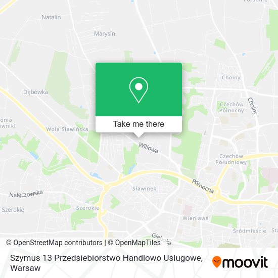 Szymus 13 Przedsiebiorstwo Handlowo Uslugowe map