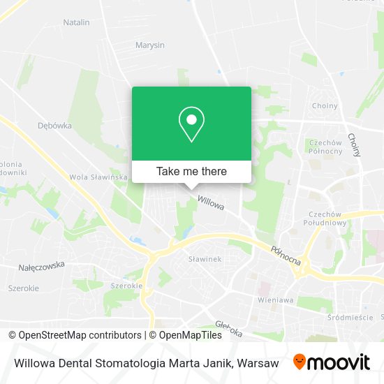 Карта Willowa Dental Stomatologia Marta Janik