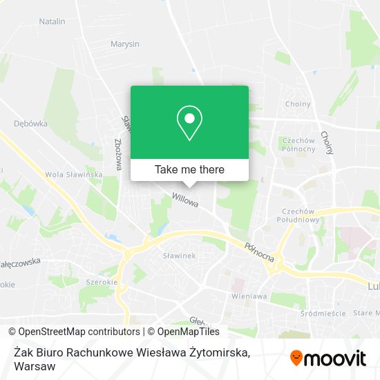 Żak Biuro Rachunkowe Wiesława Żytomirska map