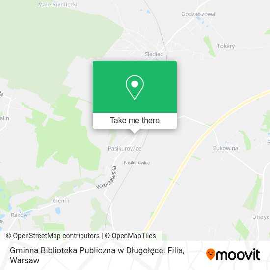 Gminna Biblioteka Publiczna w Długołęce. Filia map