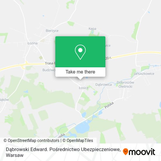 Dąbrowski Edward. Pośrednictwo Ubezpieczeniowe map