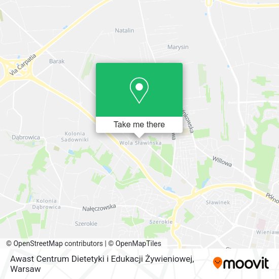 Awast Centrum Dietetyki i Edukacji Żywieniowej map