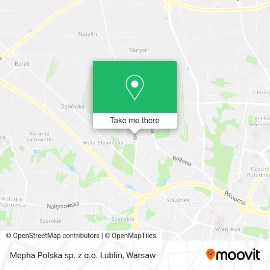 Карта Mepha Polska sp. z o.o. Lublin