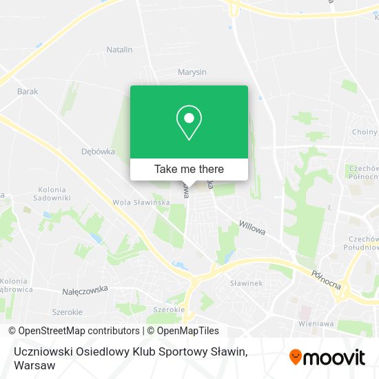 Uczniowski Osiedlowy Klub Sportowy Sławin map