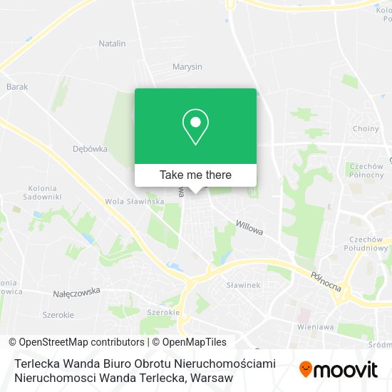 Terlecka Wanda Biuro Obrotu Nieruchomościami Nieruchomosci Wanda Terlecka map