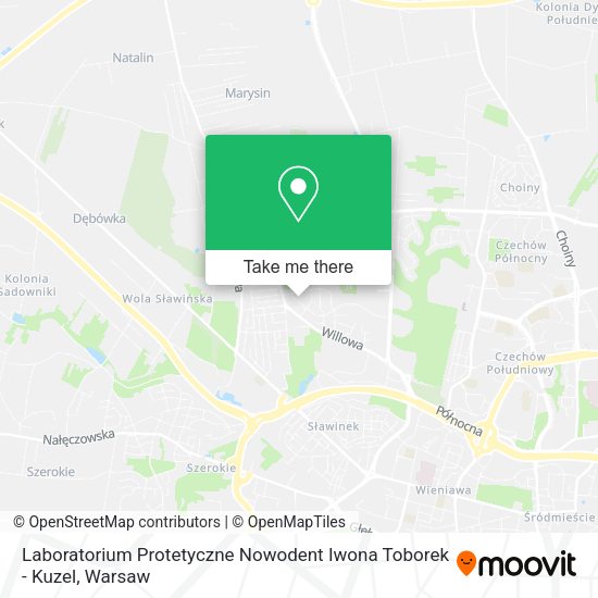 Laboratorium Protetyczne Nowodent Iwona Toborek - Kuzel map