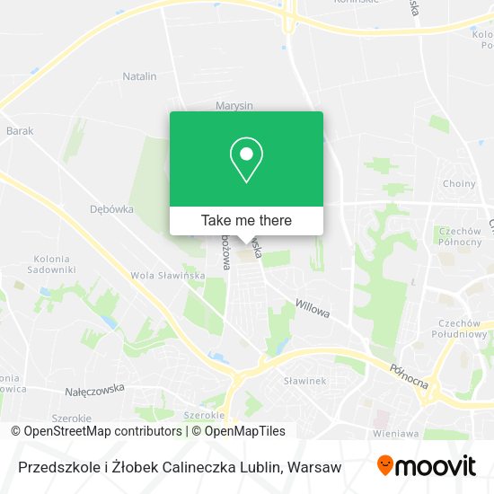 Przedszkole i Żłobek Calineczka Lublin map