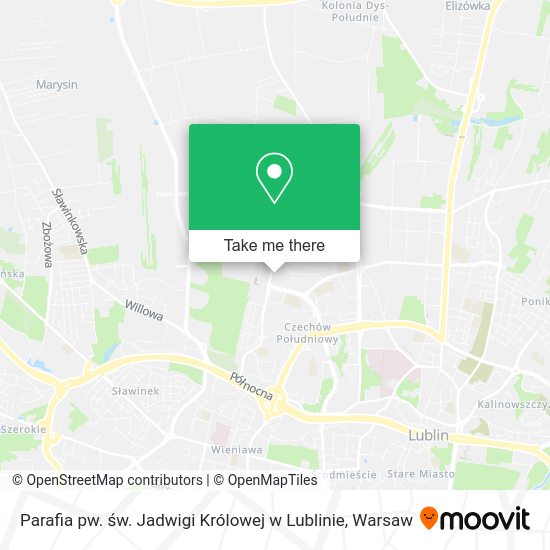 Parafia pw. św. Jadwigi Królowej w Lublinie map