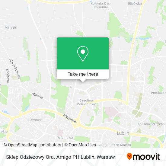 Sklep Odzieżowy Ora. Amigo PH Lublin map