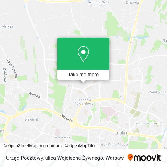 Urząd Pocztowy, ulica Wojciecha Żywnego map