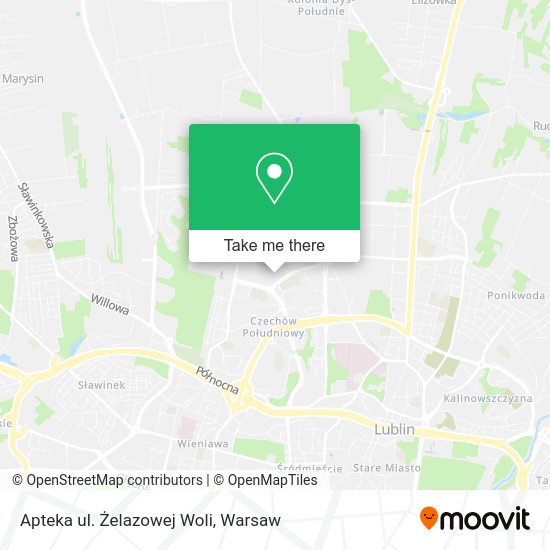 Apteka ul. Żelazowej Woli map