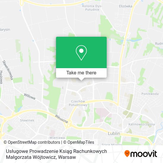 Usługowe Prowadzenie Ksiąg Rachunkowych Małgorzata Wójtowicz map