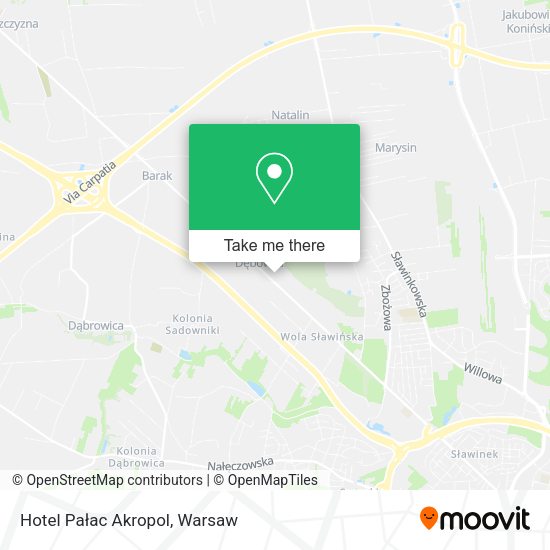 Hotel Pałac Akropol map