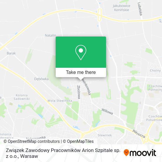 Związek Zawodowy Pracowników Arion Szpitale sp. z o.o. map