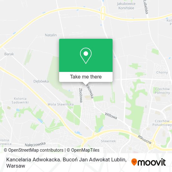 Kancelaria Adwokacka. Bucoń Jan Adwokat Lublin map