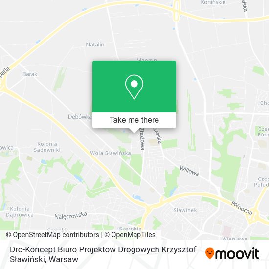 Dro-Koncept Biuro Projektów Drogowych Krzysztof Sławiński map