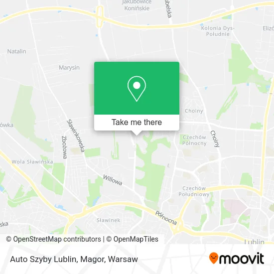 Карта Auto Szyby Lublin, Magor