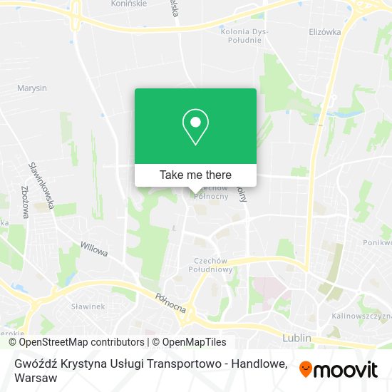 Gwóźdź Krystyna Usługi Transportowo - Handlowe map