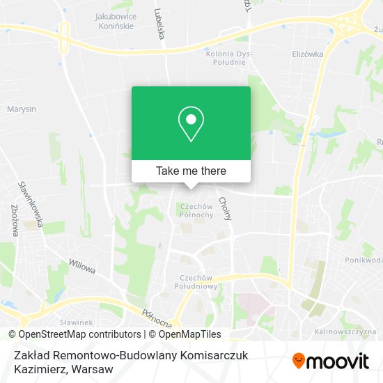 Zakład Remontowo-Budowlany Komisarczuk Kazimierz map