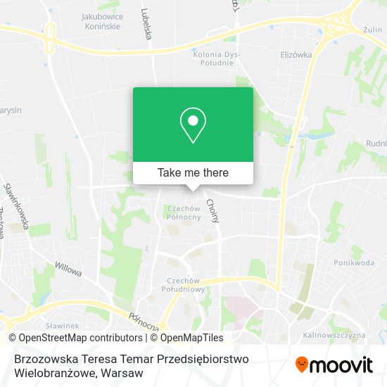 Brzozowska Teresa Temar Przedsiębiorstwo Wielobranżowe map