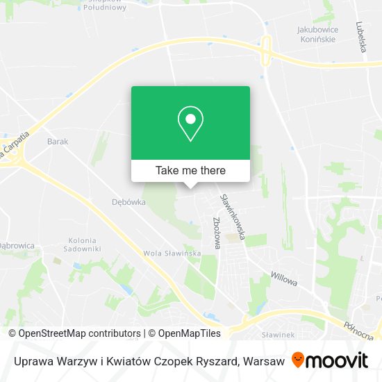 Uprawa Warzyw i Kwiatów Czopek Ryszard map