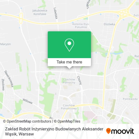 Zakład Robót Inżynieryjno Budowlanych Aleksander Wąsik map