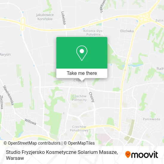Карта Studio Fryzjersko Kosmetyczne Solarium Masaze