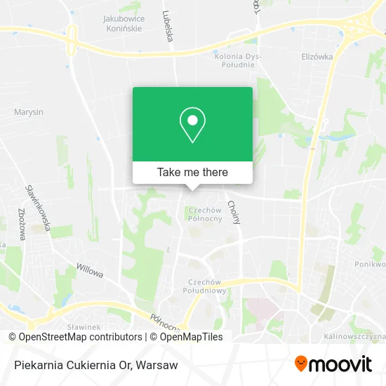 Карта Piekarnia Cukiernia Or