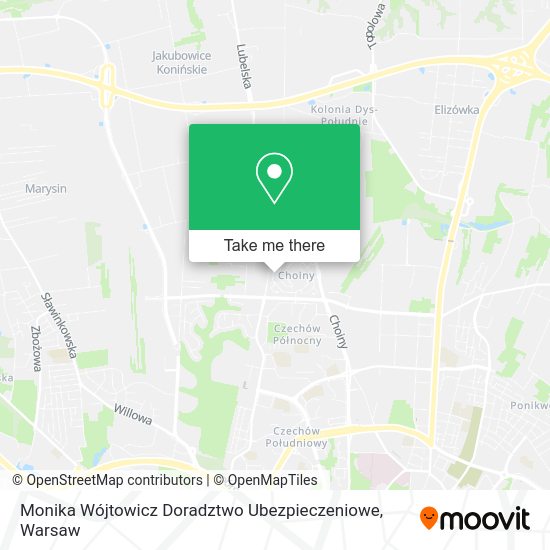 Monika Wójtowicz Doradztwo Ubezpieczeniowe map