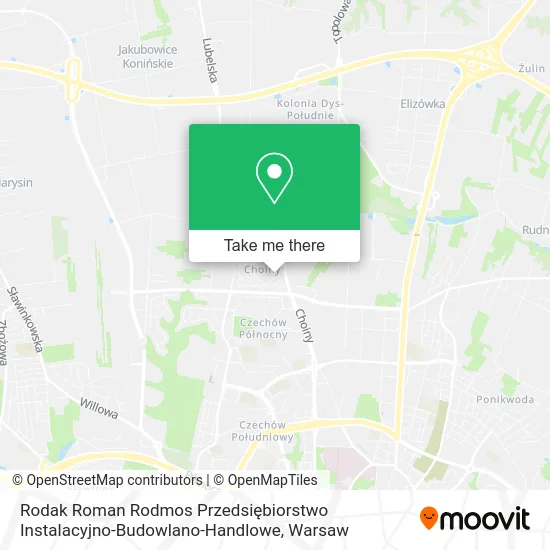 Карта Rodak Roman Rodmos Przedsiębiorstwo Instalacyjno-Budowlano-Handlowe