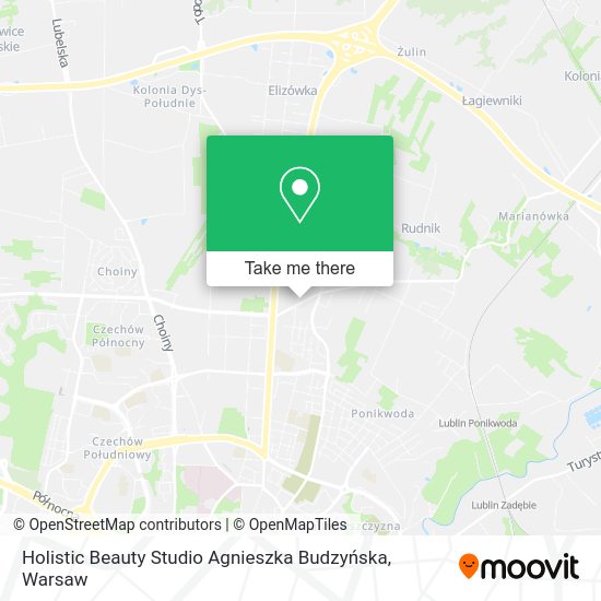 Holistic Beauty Studio Agnieszka Budzyńska map