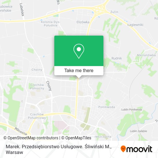 Marek. Przedsiębiorstwo Usługowe. Śliwiński M. map