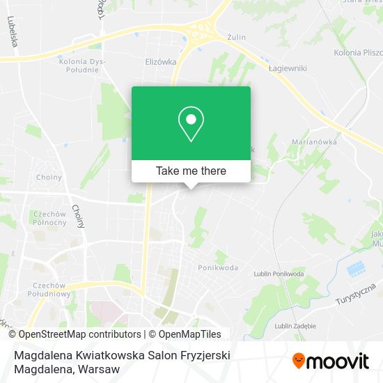 Magdalena Kwiatkowska Salon Fryzjerski Magdalena map