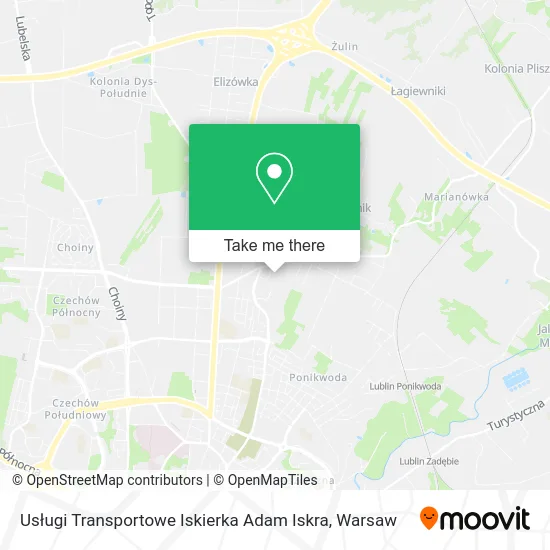 Карта Usługi Transportowe Iskierka Adam Iskra