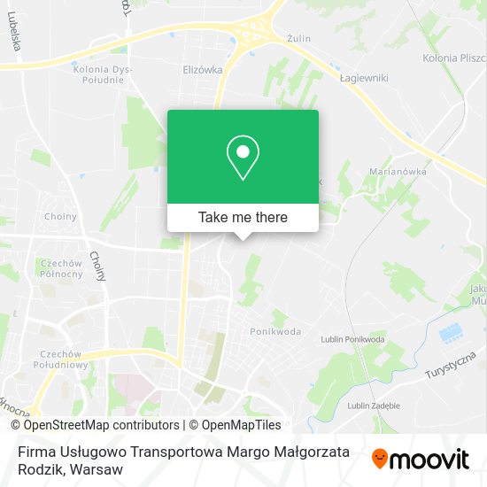 Firma Usługowo Transportowa Margo Małgorzata Rodzik map