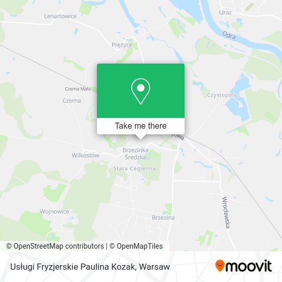 Usługi Fryzjerskie Paulina Kozak map