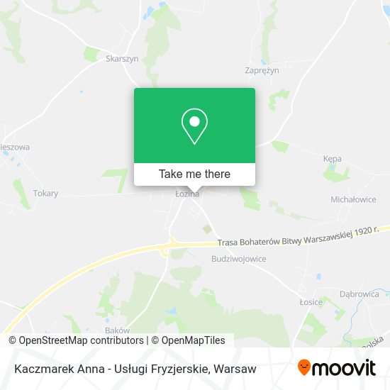 Kaczmarek Anna - Usługi Fryzjerskie map